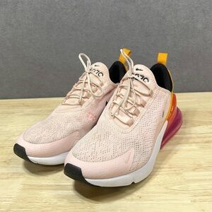 Nike Air Max 270 Shoes Womens Size 8.5 Wahsed Coral Sneakers AH6789-603 *details